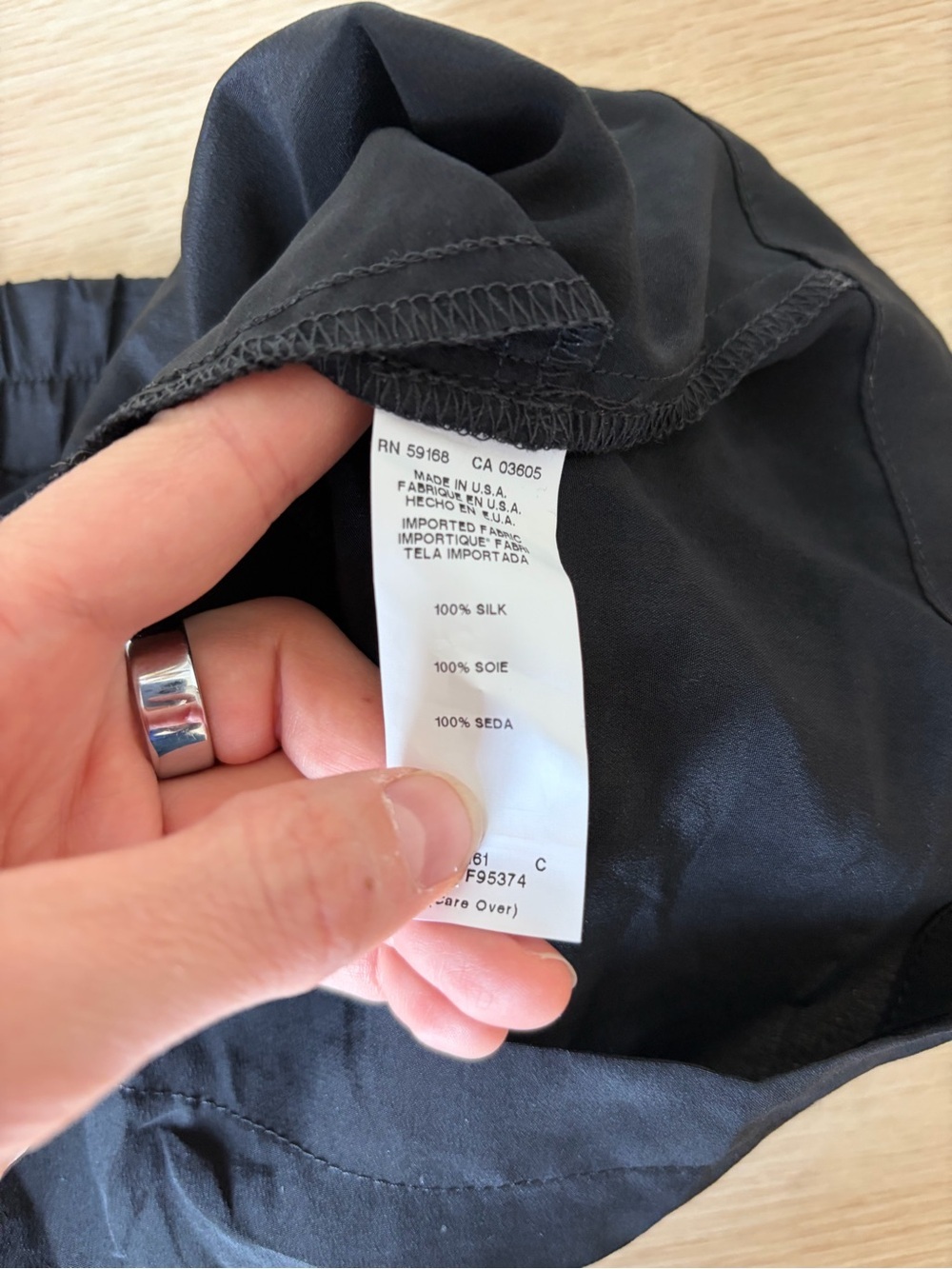 NWT Fifteen Twenty 100% Silk Shorts in Black XS - Picture 7 of 7